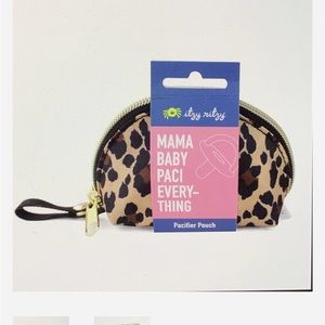 ritzy leopard print pacifier pouch